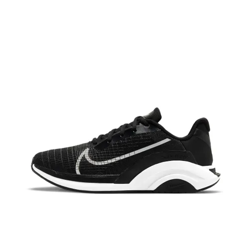 Nike SuperRep ZoomX Wave Shock Absorbers Lower Body Resistant Abrasion Resistant Low Top Training Shoes Men's Black White