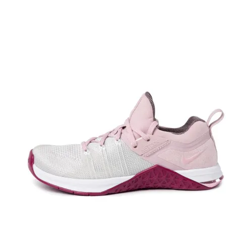 Nike Metcon Flyknit 3 Flyknit 3 Амортизаторы Slip-resistant Низкие Кроссовки для тренировок Женские Розовые