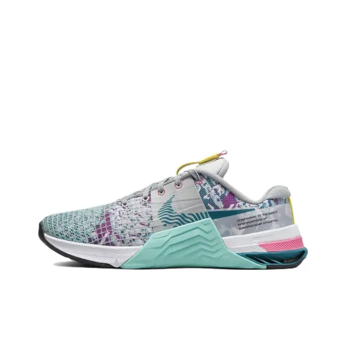 Nike Metcon 8 Амортизаторы Ускорители Устойчивые к истиранию Низкий Топ Кроссовки для тренировок Женские Зеленый Серый