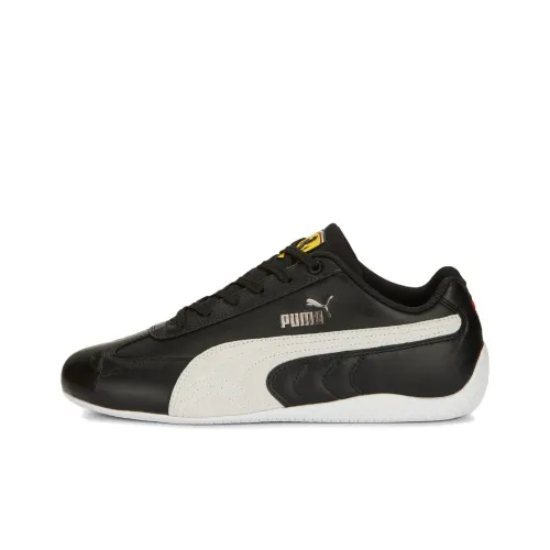 PUMA Scuderia Ferrari Speedcat Low Топ Гоночные Тренировочные Кроссовки Черно-Белые