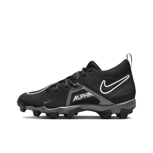 nike Alpha Menace 3 Амортизаторы Shock Absorbers Противоскользящие Устойчивые к истиранию MID Топ Регби Обувь Мужская Черная