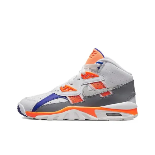 Nike Air Trainer SC Амортизаторы Шок Устойчивость к Сцеплению Высокий Топ Кроссовки для тренировок Женские Белые Серые Оранжевые