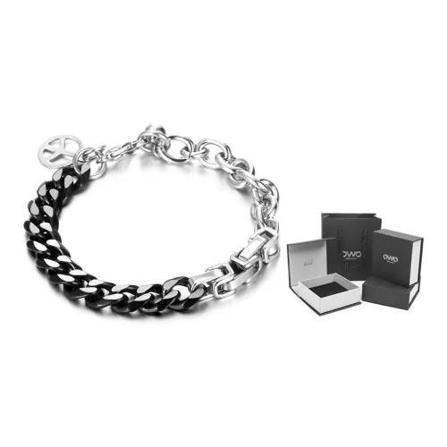 OWO Браслеты из титановой стали, серебряный, унисекс