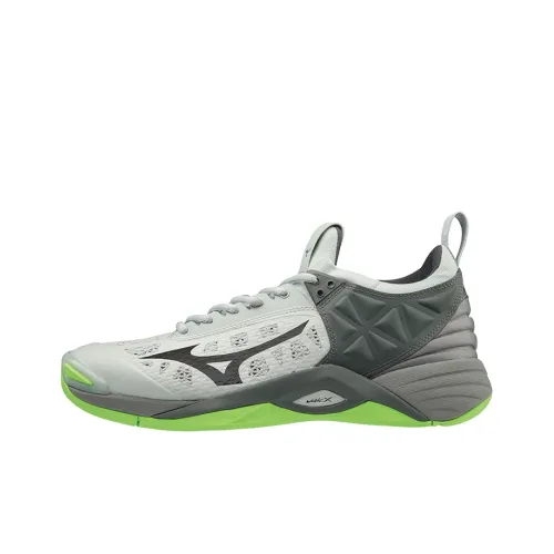 Mizuno Wave Momentum 2 противоскользящие устойчивые к истиранию дышащие кроссовки для тренировок с низким верхом унисекс серо-зеленые