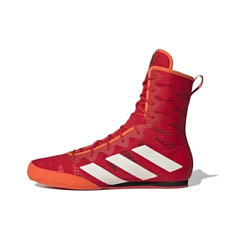 Adidas Box Hog Slip Resistant Abrasion Resistant High Топ Кроссовки для тренировок Унисекс Красный
