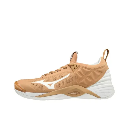 Mizuno Momentum Slip-Resistant Abrasion-Resistant Дышащие Низкие Кроссовки для Тренировок Унисекс Коричневые