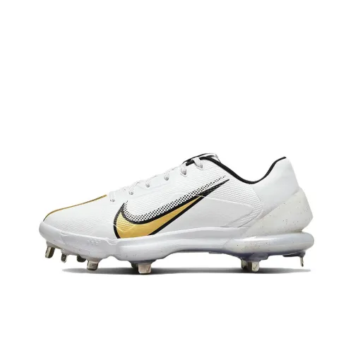 nike Force Zoom Trout 7Pro Шокабойные Устойчивые к скольжению Устойчивые к истиранию Низкий Топ Кроссовки для тренировок Мужские Белый Золото