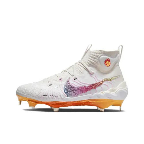 nike Alpha Huarache NXT Slip-Resistant Support Impact-Resistant MID Top Тренировочные Кроссовки Мужские Белый Оранжевый