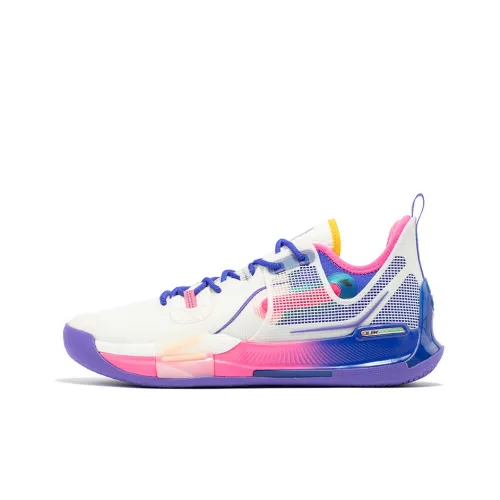 361° Burning War Iso Slip-Resistant Abrasion-Resistant Breathable Low-Top Баскетбольные кроссовки Мужской Gaming Blue