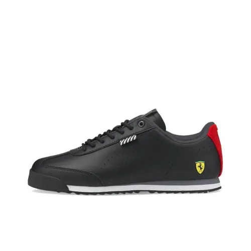 PUMA Roma Via Перфорированный Motorsport Низкий Топ Гоночные Тренировочные Кроссовки Мужские Черные Красные