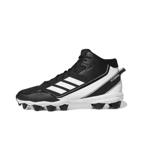 Adidas Icon 7 MID Md Бутсы с амортизаторами противоскользящие устойчивые к истиранию верх кроссовок тренировочные мужские черные белые