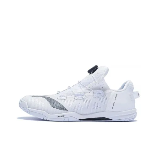 LiNing Mage Амортизация Противоскользящий и Устойчивый к Износу Функциональность Низкий Топ Унисекс Белый Черный