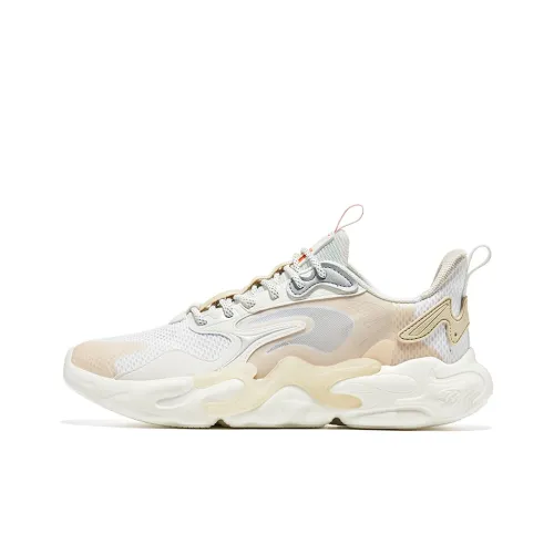 Erke Bullets Low Топ Тренировочные Кроссовки Мужские Белые Льняные