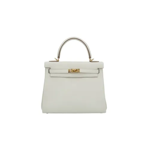HERMES Kelly Коровья кожа Togo Сумка Kelly Сумка 25 Женская 0T Белый
