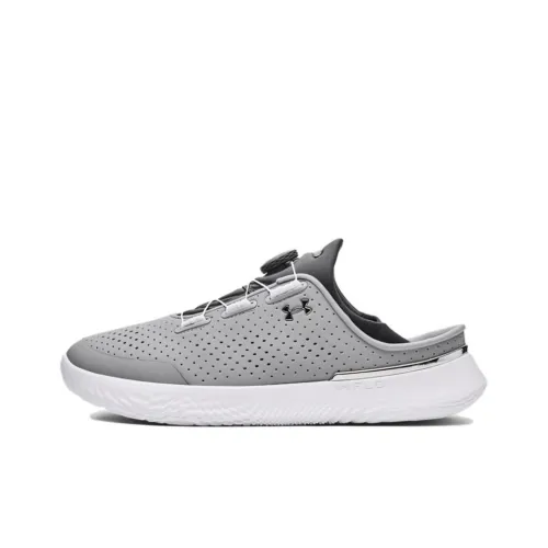 Under Armour SlipSpeed Slip-Resistant Abrasion-Resistant Low-Top Training Shoes Unisex Gray White Утеряющий сцепление устойчивый к истиранию низкий топ кроссовки для тренировок унисекс серый белый