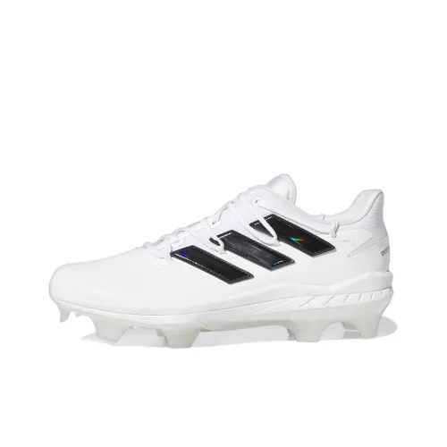 Adidas Adizero Cleats Afterburner 8 Pro TPU Устойчивые к истиранию Низкие Тренировочные Кроссовки Мужские Белый Черный