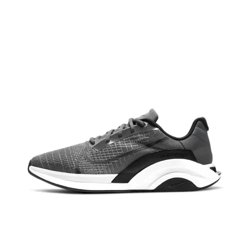 nike SuperRep ZoomX Wave Shock Absorbers Противоскользящие Устойчивые к истиранию Низкий Топ Кроссовки для тренировок Мужские Темно-серый