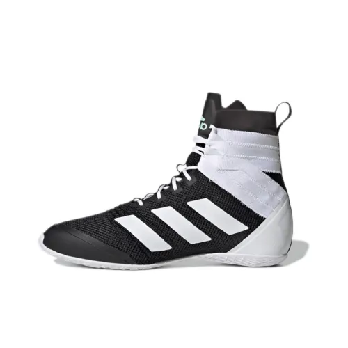 Adidas SPEEDEX 18 Slip-Resistant Abrasion-Resistant High Top Training Shoes Unisex Black White Adidas SPEEDEX 18 Противоскользящие устойчивые к истиранию высокие кроссовки для тренировок унисекс черные белые