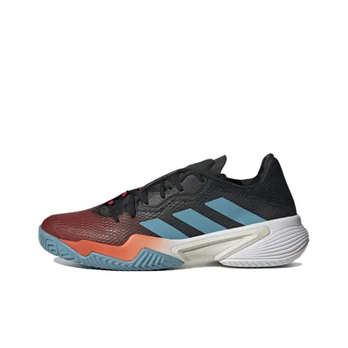 Adidas Barricade Теннис Slip-resistant Abrasion-resistant Низкий топ Кроссовки для тенниса Мужские Черный Синий