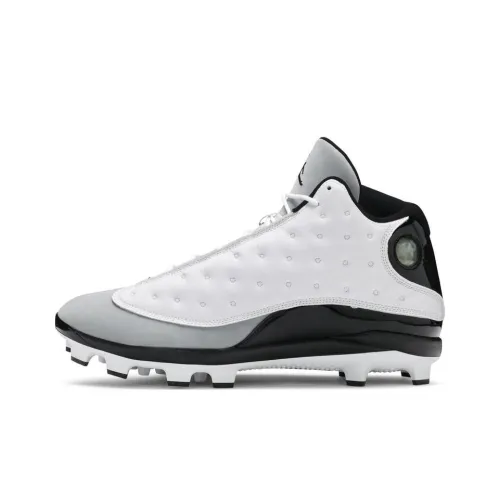 Jordan Air Jordan 13 Ретро MCS 'Barons' Противоскользящая Устойчивая к истиранию Высокий Топ Обувь для Регби Белый