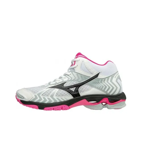 Mizuno Bolt 7 MID Амортизация Износостойкий MID Топ Кроссовки для тренировок Женские Белый Серый Черный