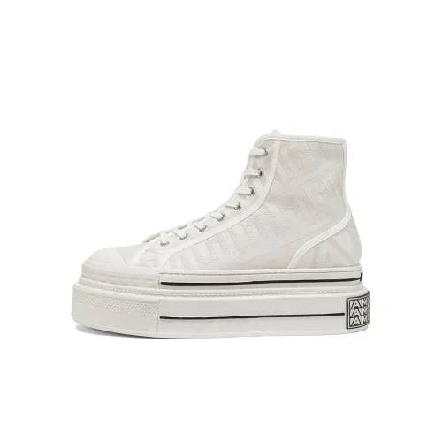 FENDI Domino High Топ Стильные Скейтбординги Мужской Белый
