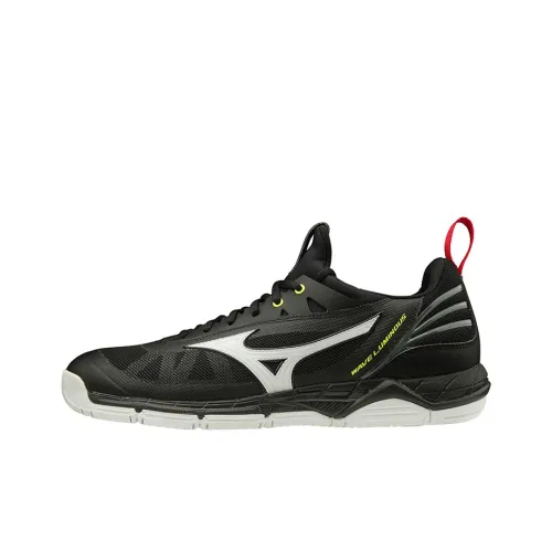 Mizuno Wave Luminous Slip Resistant Abrasion Resistant Дышащий Низкий Топ Кроссовки для тренировок Мужской Черный Белый