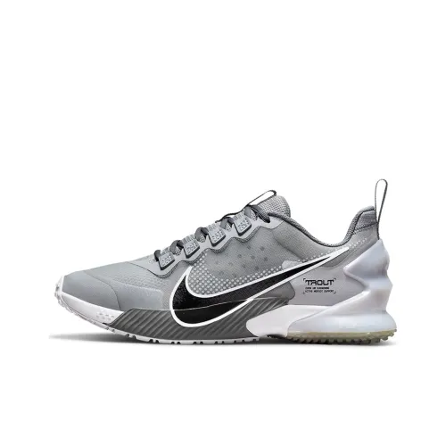 Nike Force Zoom Trout Shock Absorbers Slip-Resistant Abrasion-Resistant Low-Top Training Shoes Men's Gray Найк Force Zoom Trout Shock Absorbers Противоскользящие Устойчивые к истиранию Низкие Кроссовки для тренировок Мужские Серые