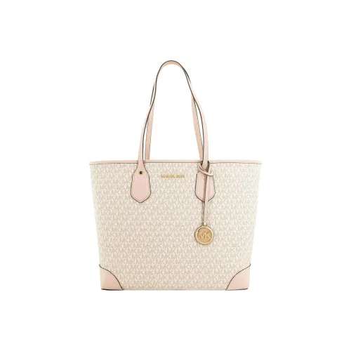 MICHAEL KORS ЭВА Кожа Тоут Сумка Сумка для покупок Сумка Большая Женская Белая и Светло-розовая