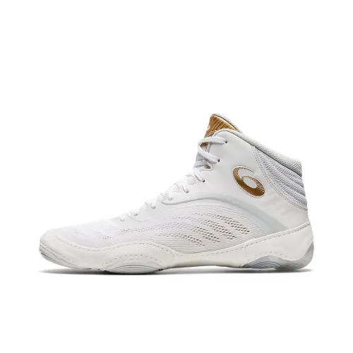 Asics SPLIT ELITE Стандарт Ударопрочный Высокий Топ Кроссовки для тренировок Мужской Белый Золото