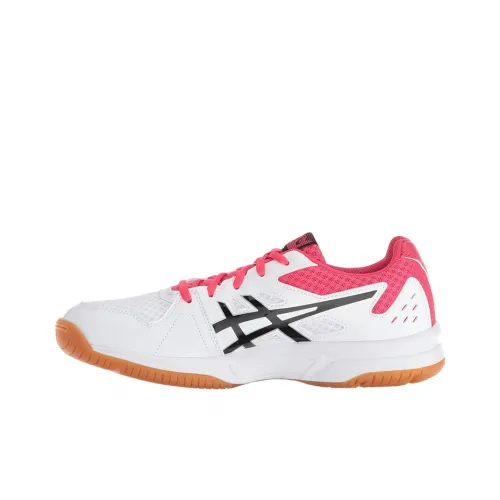 Asics Гель Upcourt 3 Устойчивые к истиранию Низкие Волейбольные Кроссовки Женские Белые Красные