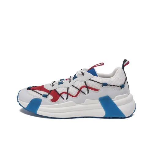 MONCLER Compassor Low Топ Спортивная Повседневная Обувь Мужская Белый Красный Синий