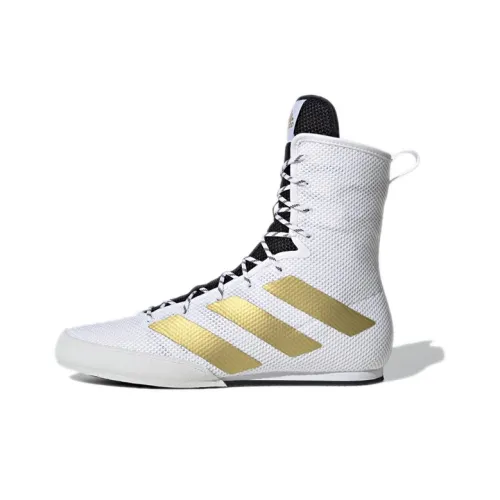 Adidas Box Hog 3 High Топ Кроссовки для тренировок Мужские Белый Золото