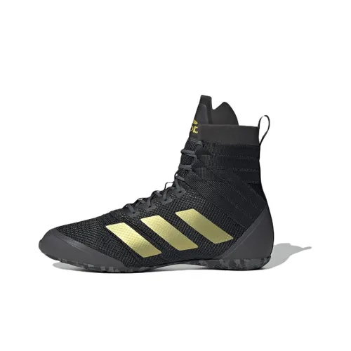 Adidas SpeedexSpeede Boxing Аbrasion-Resistant High Top Тренировочные Кроссовки Унисекс Черный Золото