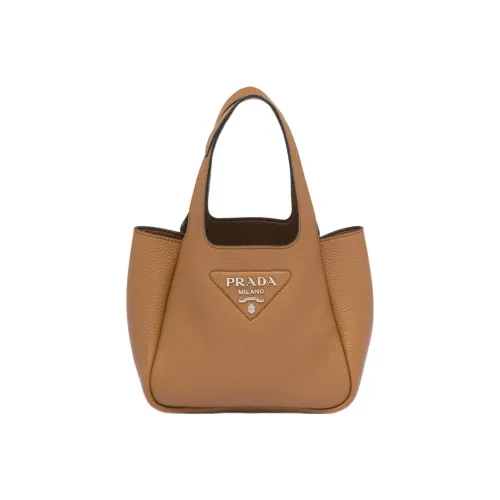 PRADA Кожа Сумка-тоут Сумка для покупок Женская сумка Карамель