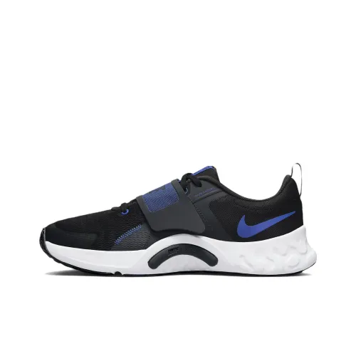 Nike Renew Retaliation 4 Амортизирующие Slip-resistant Abrasion-resistant Низкий топ Кроссовки для тренировок Мужские Черный Синий