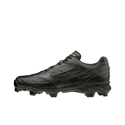 Mizuno GE TRIBE Shock Absorbers Slip-Resistant Abrasion-Resistant Low-Top Baseball Shoes Unisex Black Мицубо GE TRIBE Шок-абсорберы Противоскользящие Устойчивые к истиранию Низкие кеды Бейсбольные кроссовки Унисекс Черный