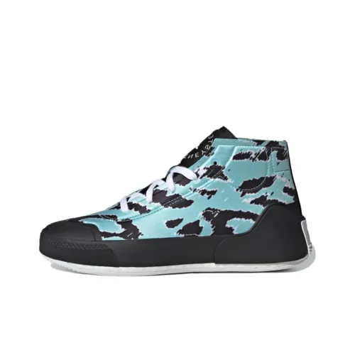 Adidas Treino MID Graphic Аbrasion Resistant Покрытие Поддержка Высокий Топ Кроссовки для тренировок Женские Черный Синий