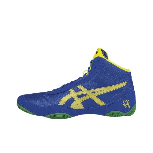 Asics Matflex 6 Устойчивый к истиранию MID Топ Борцовская Обувь Мужская Синяя