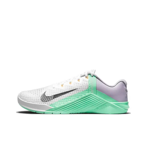 Nike Metcon 6 Амортизаторы Slip-resistant Abrasion-resistant Низкий топ Кроссовки для тренировок Женские Серый Зеленый