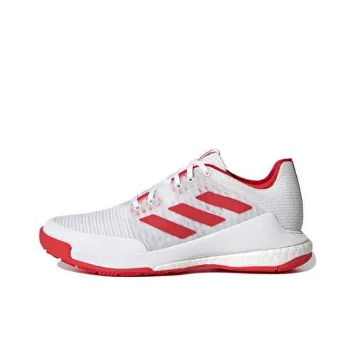 Adidas Crazyflight Аbrasion Resistant Низкие Кроссовки для тренировок Женские Белые Красные