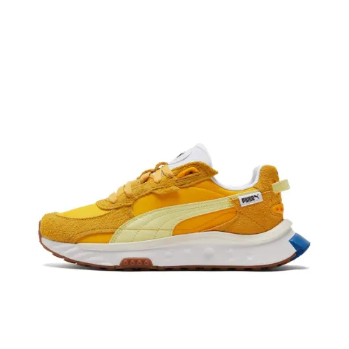 PUMA Wild Rider Rollin Винтаж Низкие Кроссовки для Тренировок Унисекс Оранжевый Желтый