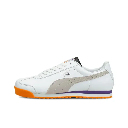PUMA Roma Basic Plus Базовый+ Low Топ Тренировочные Кроссовки Мужские Белый Оранжевый Серый