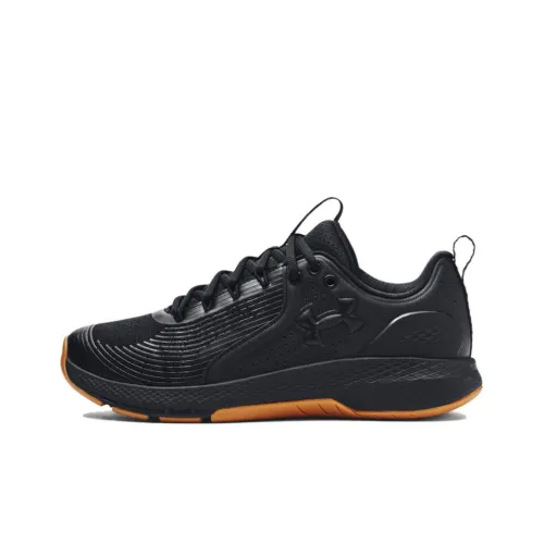 Under Armour CHARGED COMMIT TR 3 Slip-Resistant Abrasion-Resistant Low-Top Training Shoes Men's Black Orange