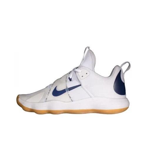 Nike React HyperSet Амортизаторы Shock Absorbers Противоскользящие Устойчивые к истиранию Низкий Топ Кроссовки для тренировок Мужские Белые и Синие