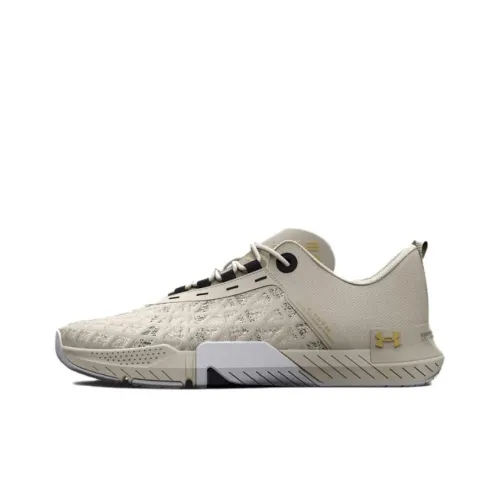 Under Armour Tribase UA Reign 5 Slip-Resistant Abrasion-Resistant Low-Top Training Shoes Women's Ecru Подкладка Under Armour Tribase UA Reign 5 противоскользящие устойчивые к истиранию низкий топ кроссовки для тренировок женские цвет экрю