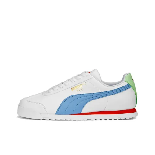 PUMA Roma Basic+ Low Top Тренировочные Кроссовки Унисекс Белый Синий Зеленый