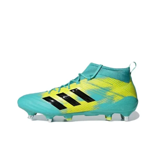 Adidas Predator Flare Мягкая трава Ботинки Устойчивые к истиранию MID Тренировочные Кроссовки Мужские Синий Желтый