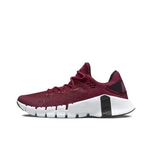 Nike Free Metcon 4 Амортизаторы Slip-resistant Abrasion-resistant Низкий топ Кроссовки для тренировок Унисекс Красный Белый