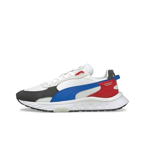 PUMA Wild Rider Rollin Low Топ Кроссовки для тренировок Мужские Белые Синие